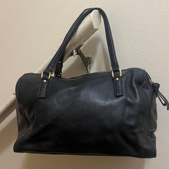Coach Poppy East West Black Leather Shoulder Bag - Picture 3 of 9